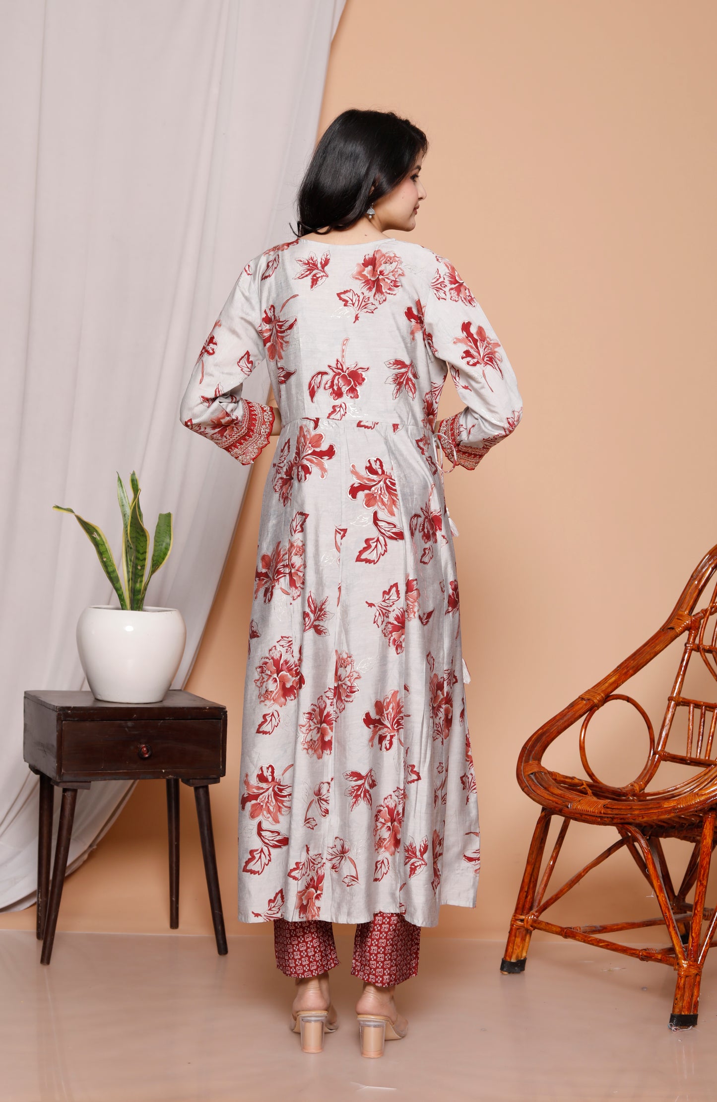 3-Piece Premium Jaipuri Print Pure Cotton Kurti Set