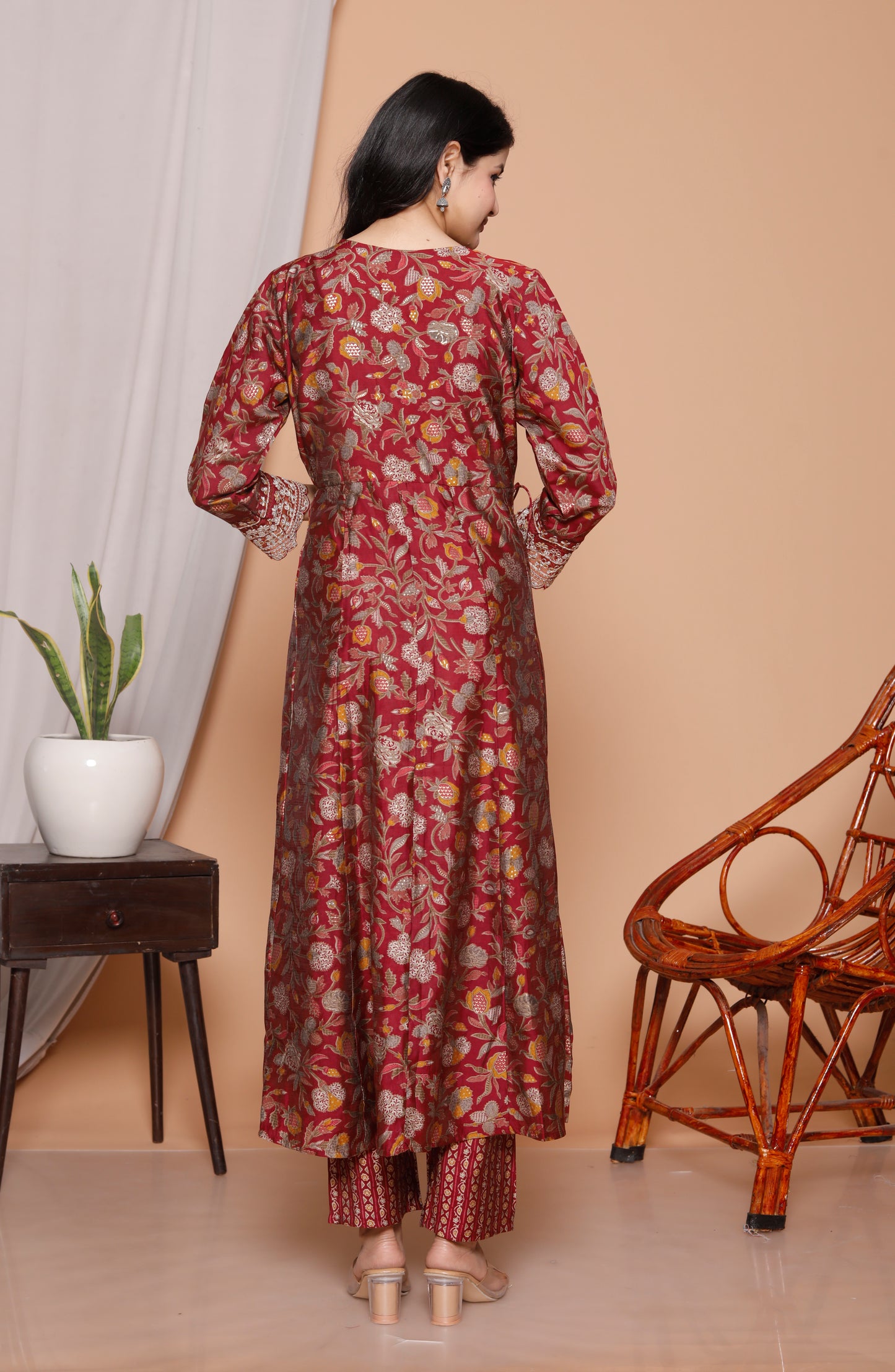 3-Piece Pure Cotton Jaipuri Print Kurti Set