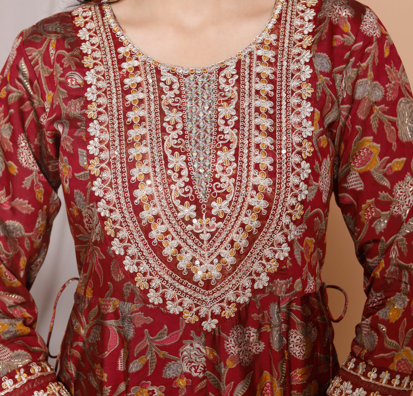 3-Piece Pure Cotton Jaipuri Print Kurti Set