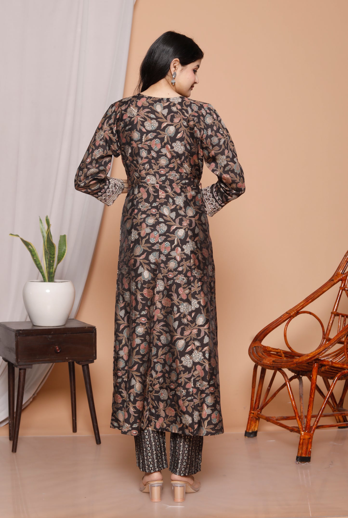 3-Piece Pure Cotton Jaipuri Print Kurti Set