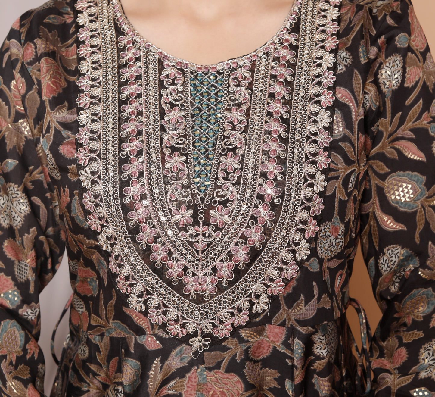 3-Piece Pure Cotton Jaipuri Print Kurti Set