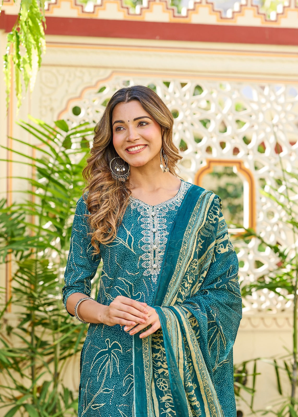 Gulab Gulzar Kurti Set (3-Piece)