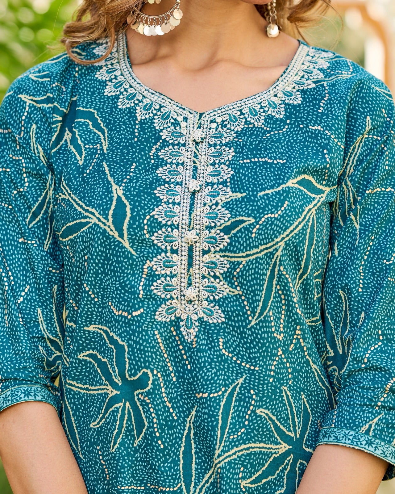 Gulab Gulzar Kurti Set (3-Piece)