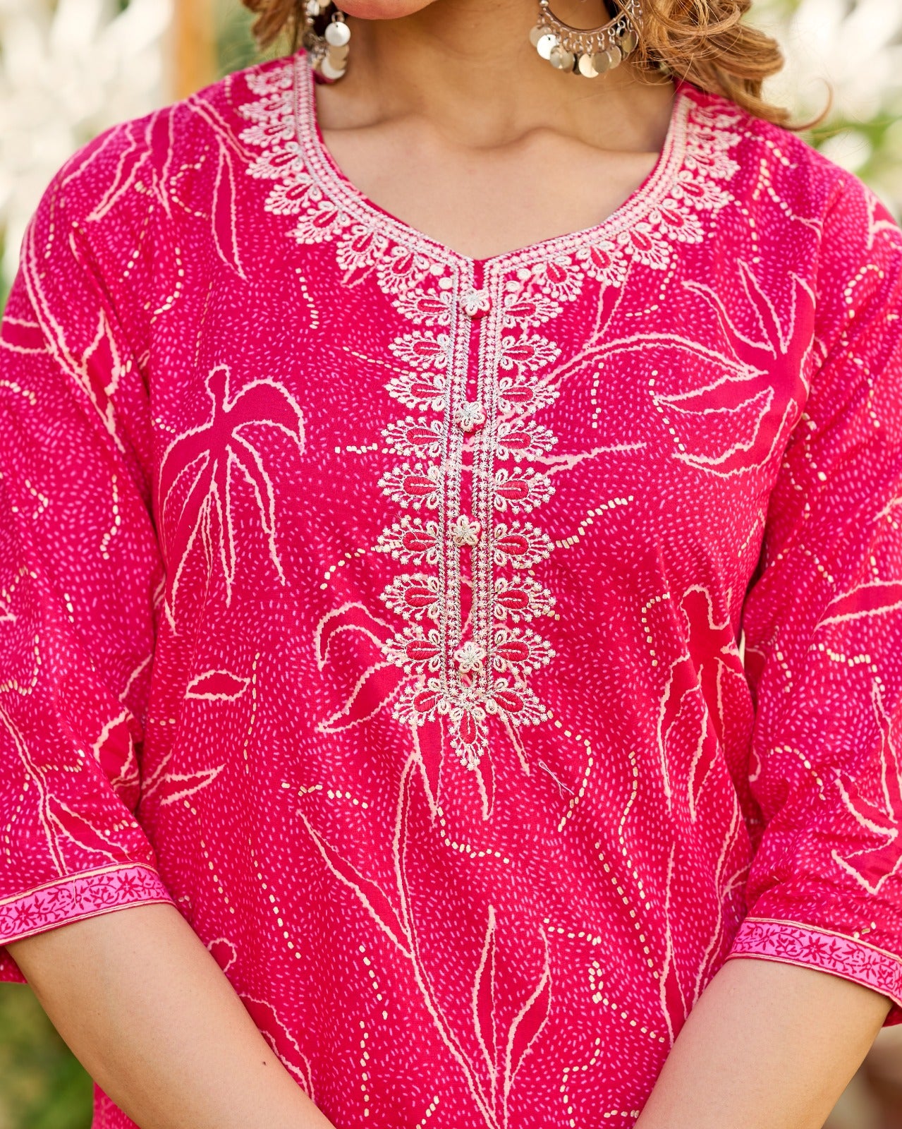 Gulab Gulzar Kurti Set (3-Piece)