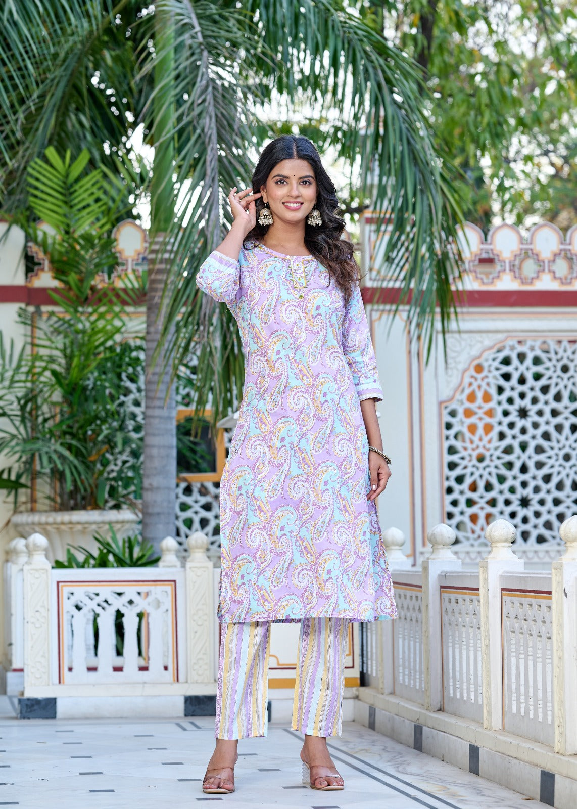 Gulbahar Pastel Kurti Set (3-Piece)