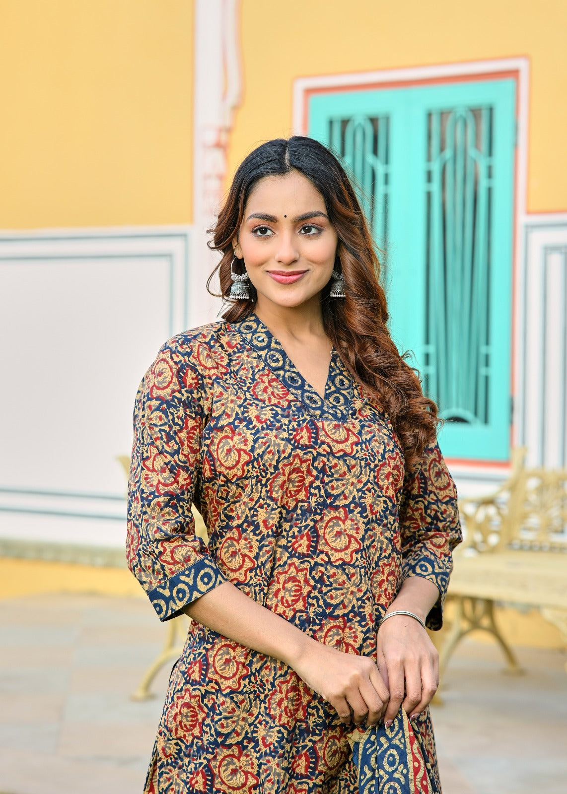 Riwaayat Print Kurti Set (3-Piece)