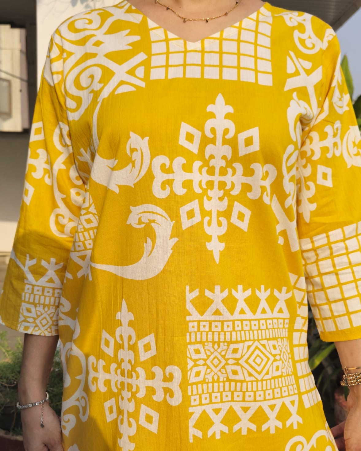 Haldi Block Co-ord Set (Top + Pants)