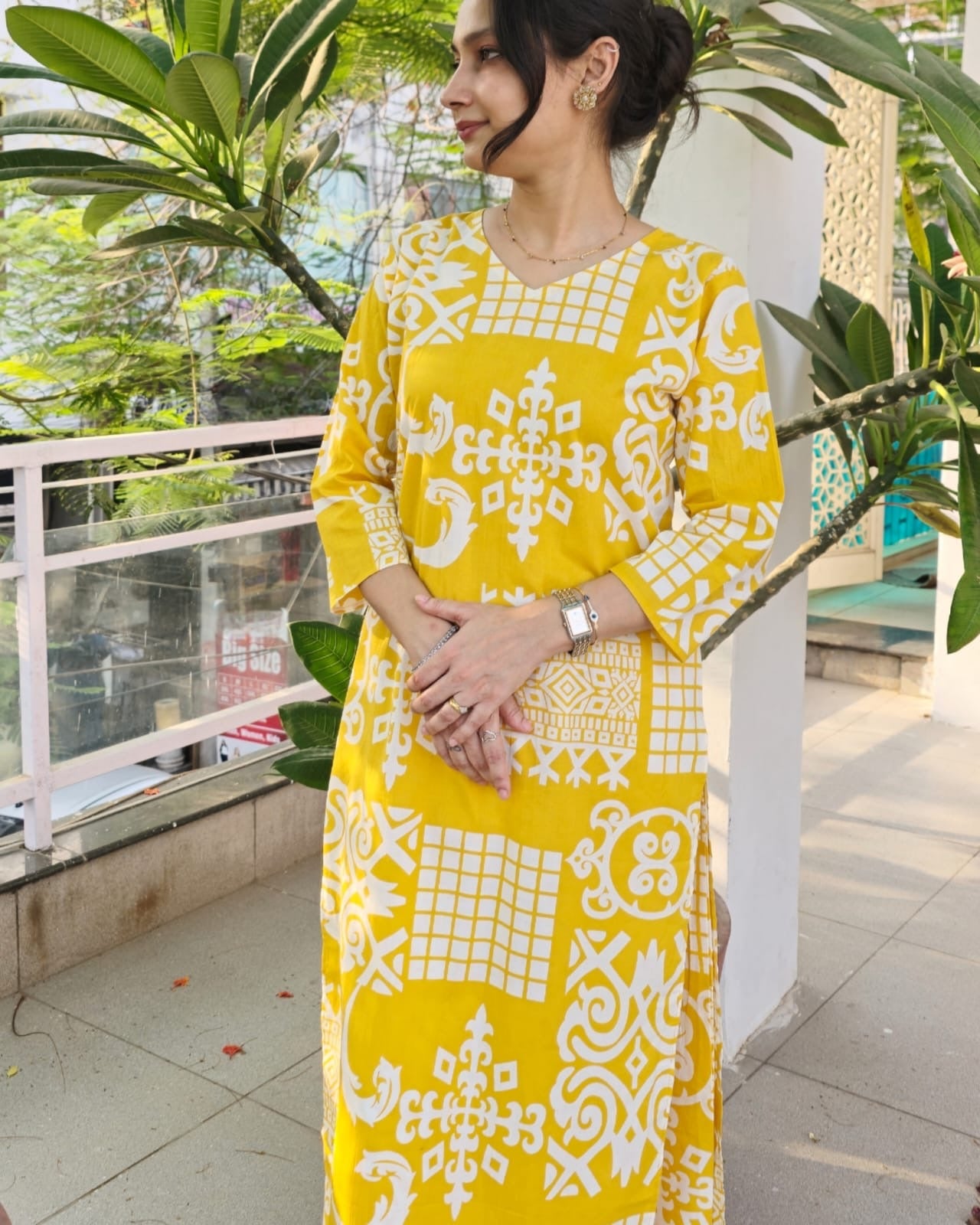 Haldi Block Co-ord Set (Top + Pants)